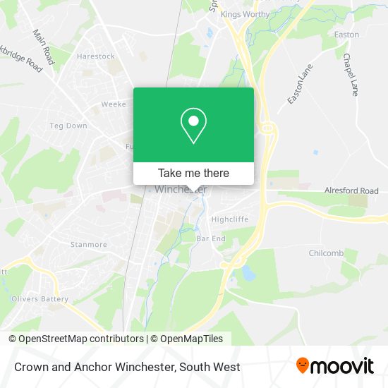 Crown and Anchor Winchester map