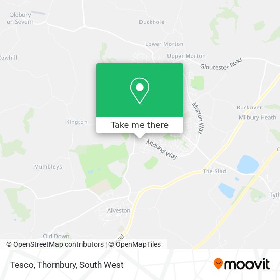 How to get to Tesco Thornbury in South Gloucestershire by Bus or