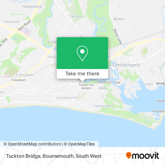 Tuckton Bridge, Bournemouth map