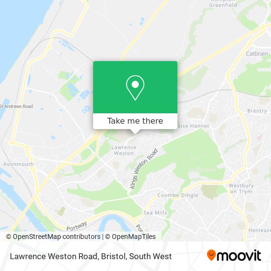 Lawrence Weston Road, Bristol map