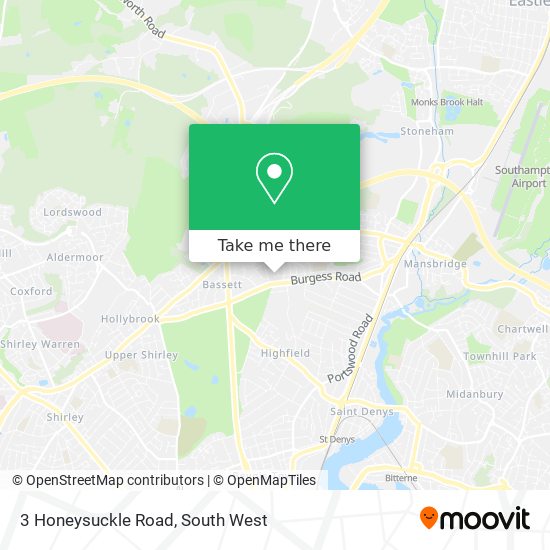 3 Honeysuckle Road map