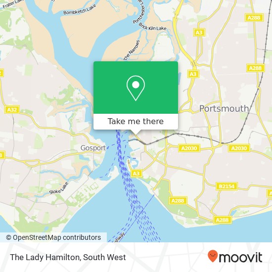 The Lady Hamilton, 21 The Hard Portsmouth Portsmouth PO1 3 map