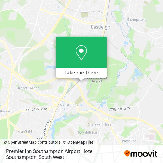 Premier Inn Southampton Airport Hotel Southampton map