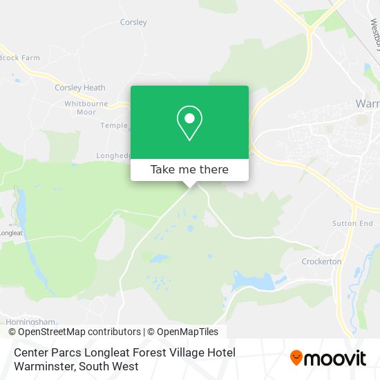Center Parcs Longleat Forest Village Hotel Warminster map