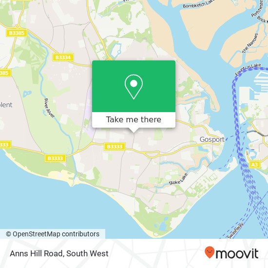 Anns Hill Road, Gosport Gosport map