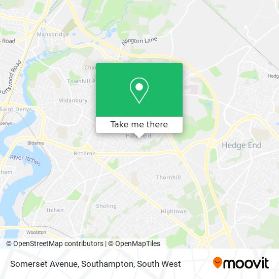 Somerset Avenue, Southampton map