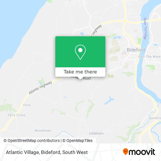 Atlantic Village, Bideford map