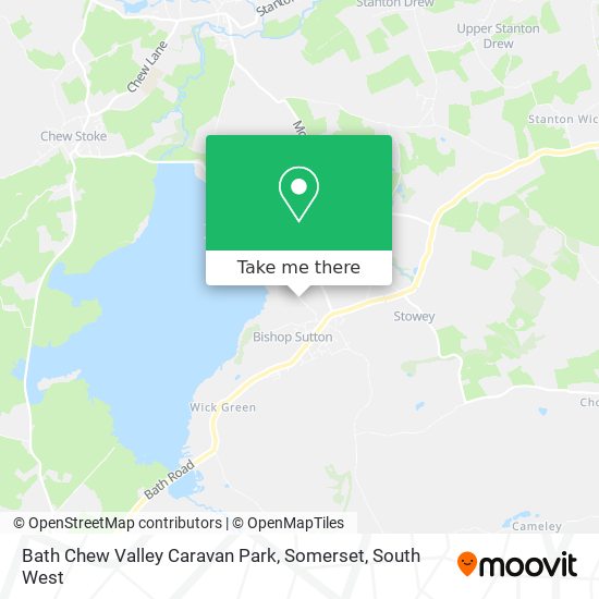 Bath Chew Valley Caravan Park, Somerset map
