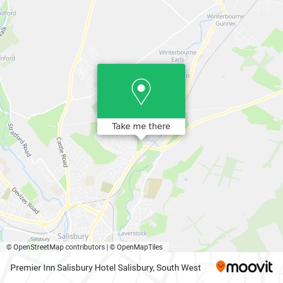 Premier Inn Salisbury Hotel Salisbury map
