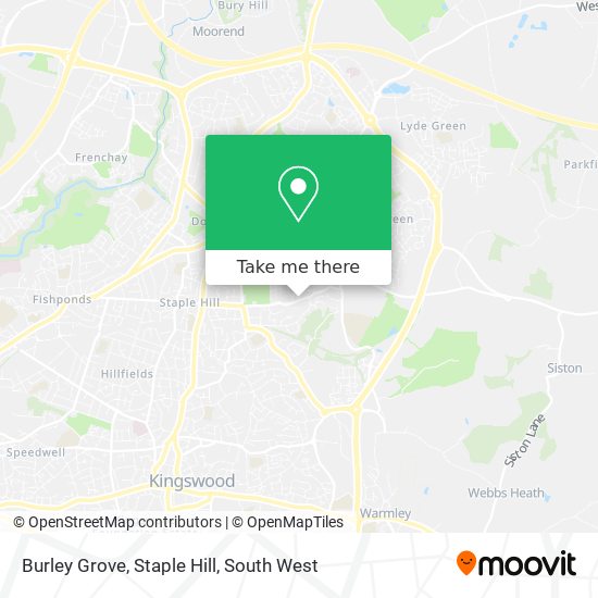 Burley Grove, Staple Hill map