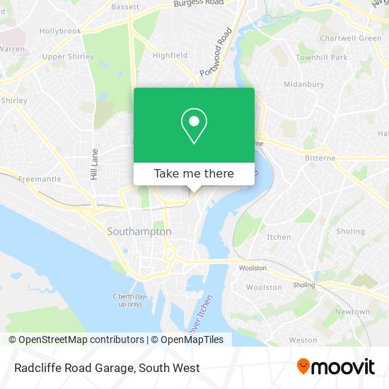Radcliffe Road Garage map