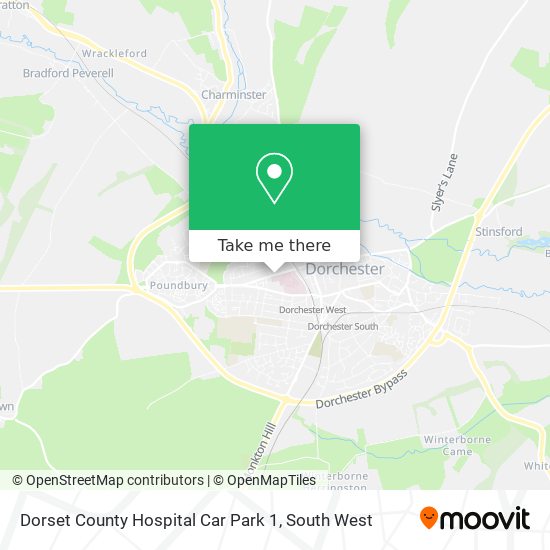 Dorset County Hospital Car Park 1 map