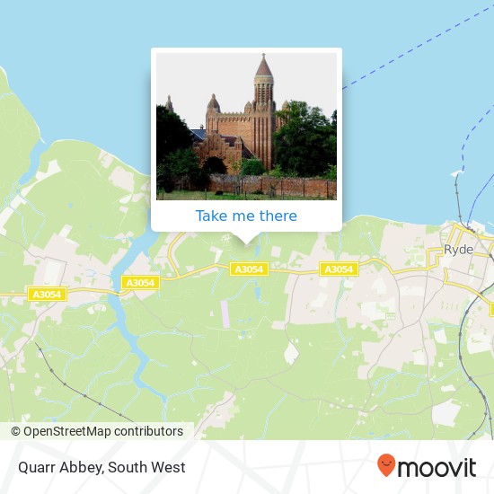 Quarr Abbey map
