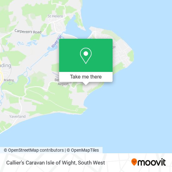 Callier's Caravan Isle of Wight map
