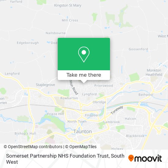 Somerset Partnership NHS Foundation Trust map