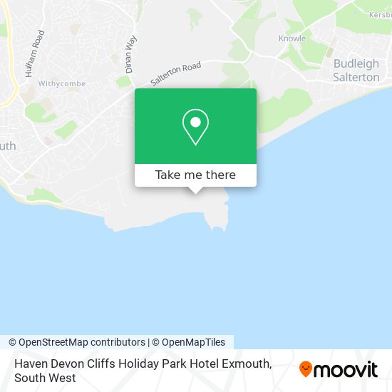 Haven Devon Cliffs Holiday Park Hotel Exmouth map