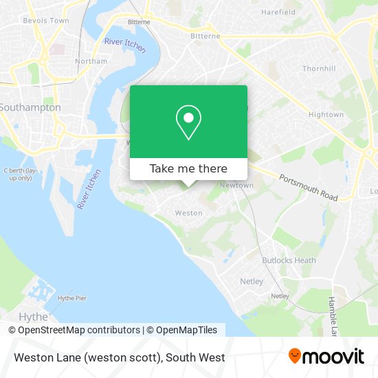 Weston Lane (weston scott) map