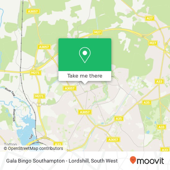 Gala Bingo Southampton - Lordshill map