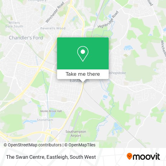 The Swan Centre, Eastleigh map