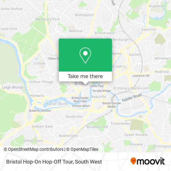 Bristol Hop-On Hop-Off Tour map