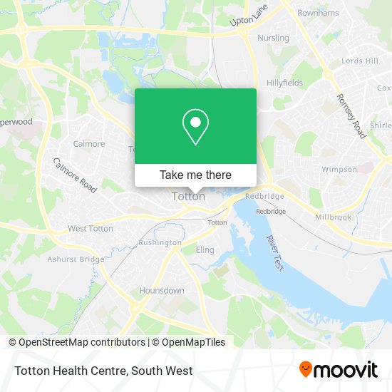 Totton Health Centre map