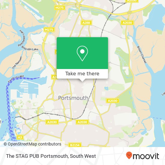 The STAG PUB Portsmouth map