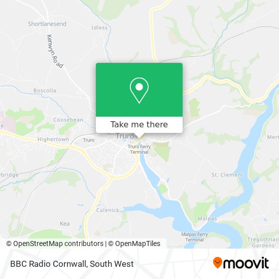 BBC Radio Cornwall map