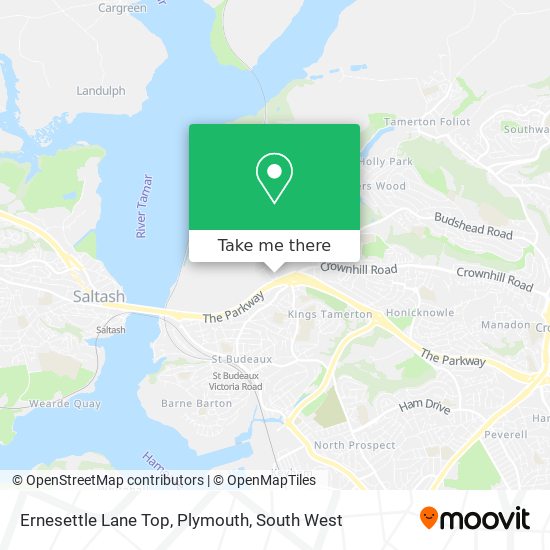 Ernesettle Lane Top, Plymouth map
