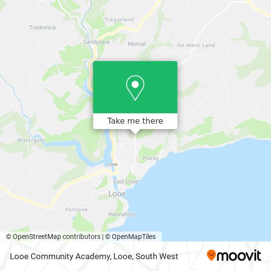 Looe Community Academy, Looe map