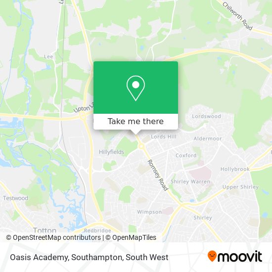 Oasis Academy, Southampton map