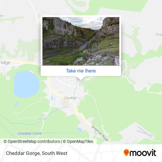 Cheddar Gorge map