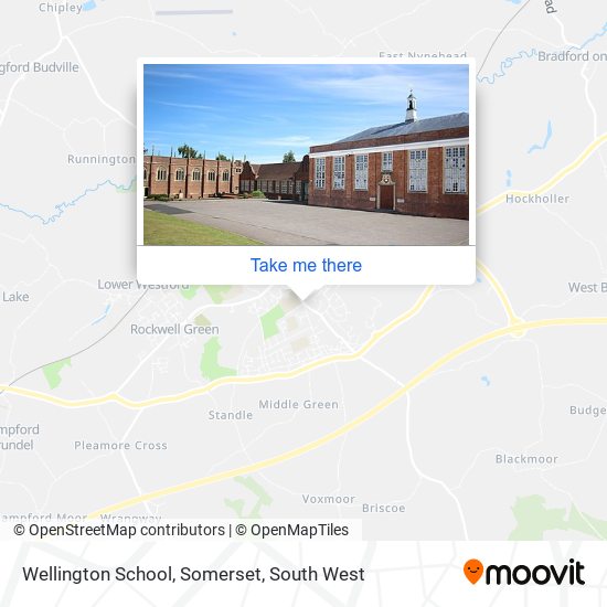 Wellington School, Somerset map