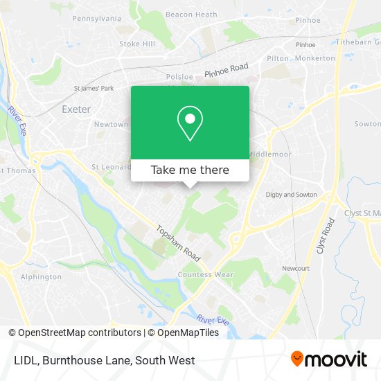 LIDL, Burnthouse Lane map