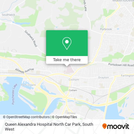 Queen Alexandra Hospital North Car Park map