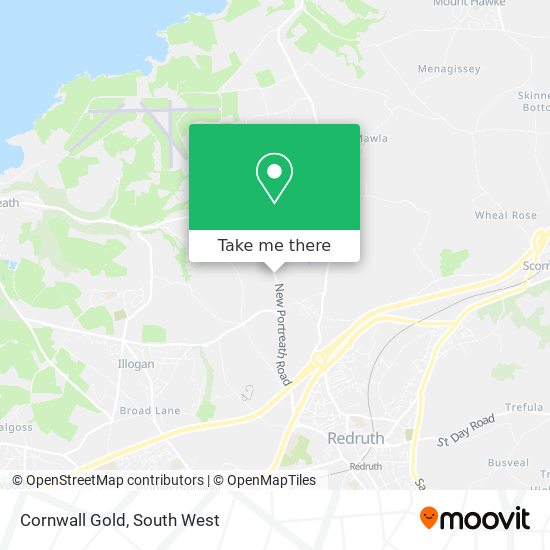 Cornwall Gold map