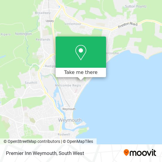 Premier Inn Weymouth map