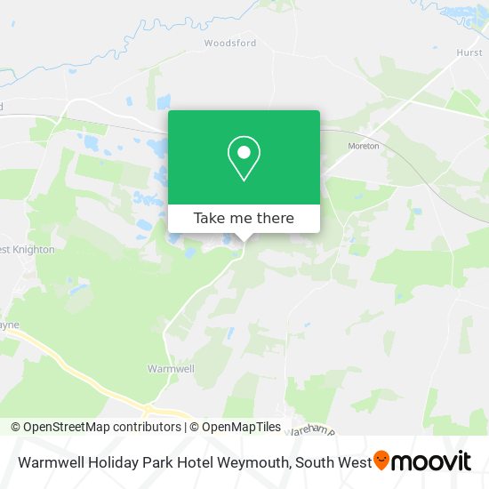 Warmwell Holiday Park Hotel Weymouth map