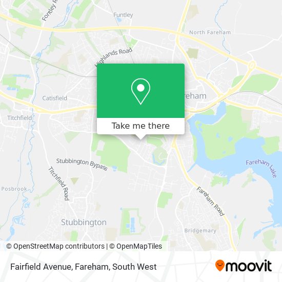 Fairfield Avenue, Fareham map