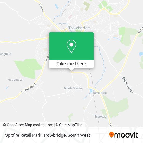Spitfire Retail Park, Trowbridge map