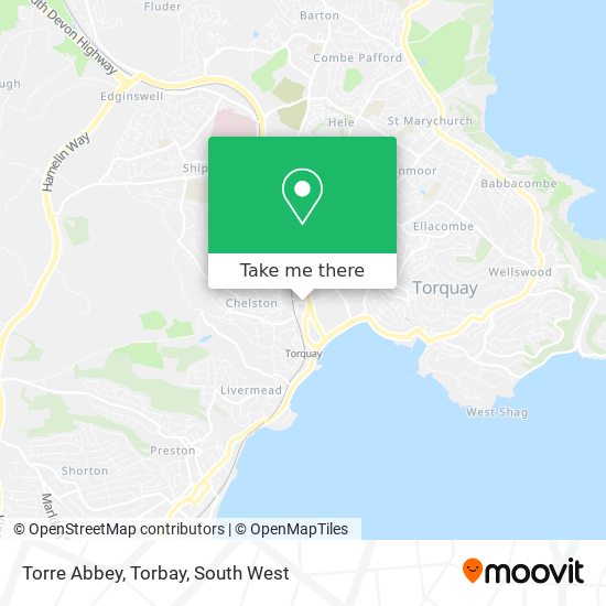 Torre Abbey, Torbay map