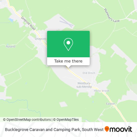 Bucklegrove Caravan and Camping Park map