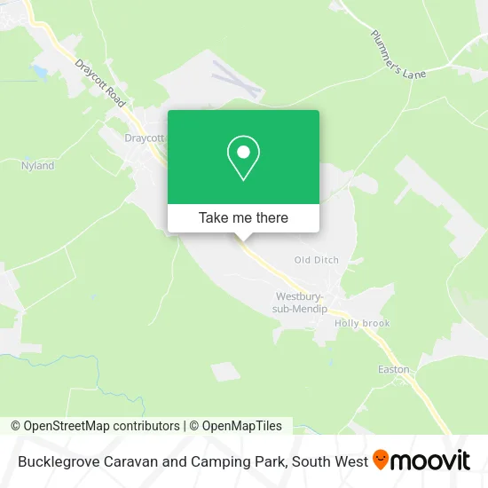 Bucklegrove Caravan and Camping Park map