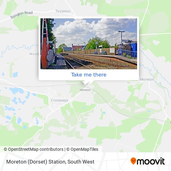 Moreton (Dorset) Station map