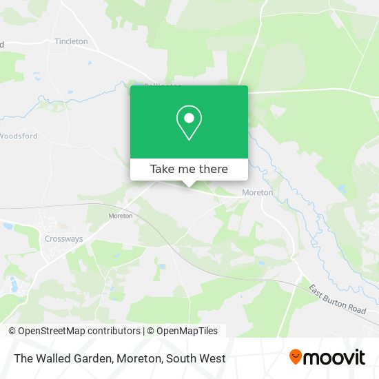 The Walled Garden, Moreton map