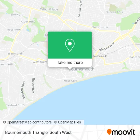 Bournemouth Triangle map