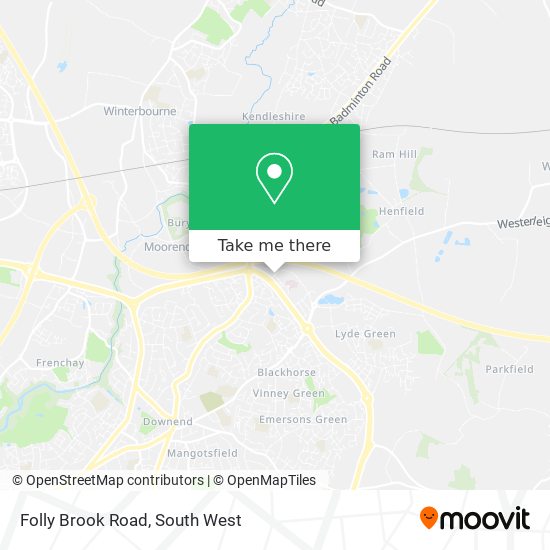 Folly Brook Road map