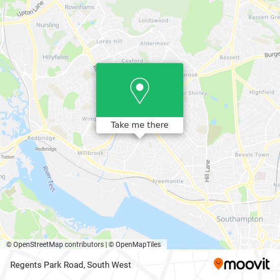 Regents Park Road map