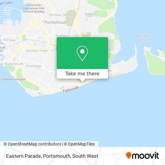 Eastern Parade, Portsmouth map