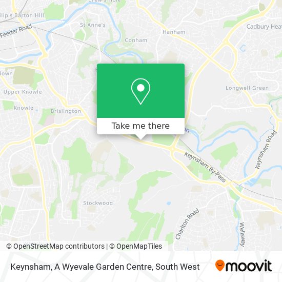 Keynsham, A Wyevale Garden Centre map