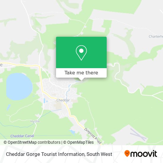 Cheddar Gorge Tourist Information map